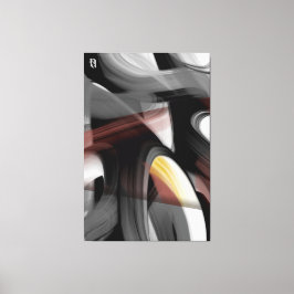 Lienzo 40x60" Trend Abstract Art Black White Powdery