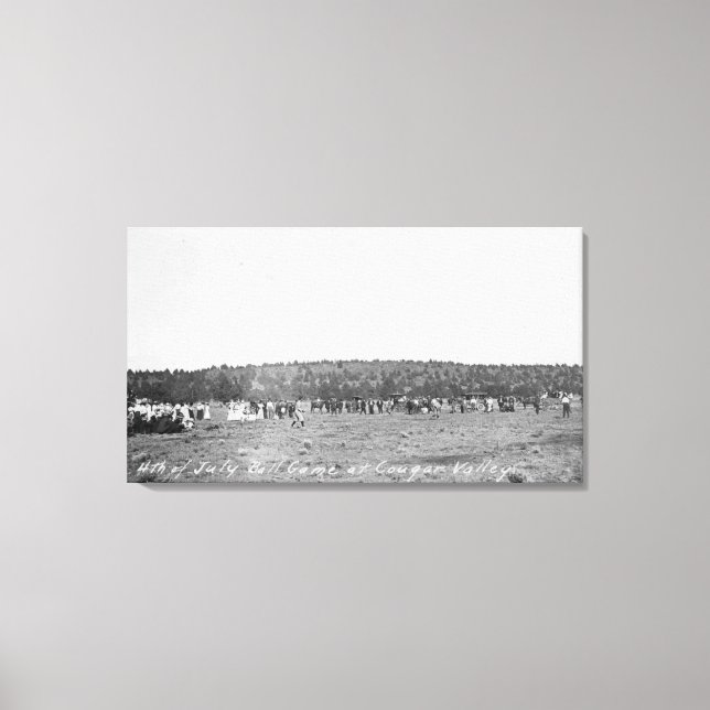 Lienzo 4 de julio en el partido de béisbol (Anverso)