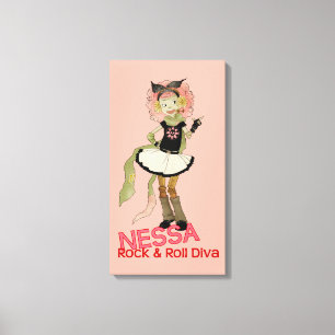 Lienzo 4 Pequeños monstruos - Nessa