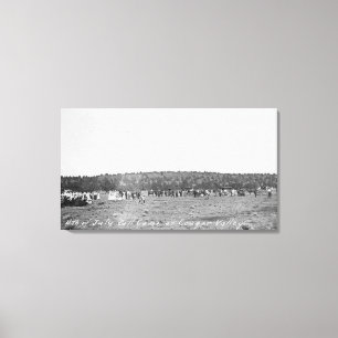 Lienzo 4to del juego de béisbol de julio