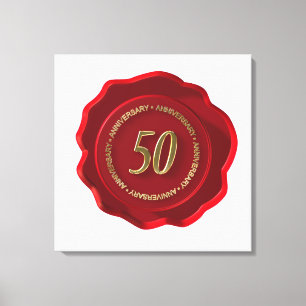 Lienzo 50.ª foca de cera roja