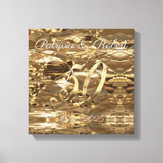 Lienzo 50.º Boda Aniversario Boda de Oro (Anverso)