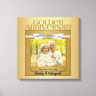 Lienzo 50° aniversario 16x16 Foto personalizada