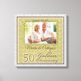 Lienzo 50° aniversario 16x16 Foto personalizada