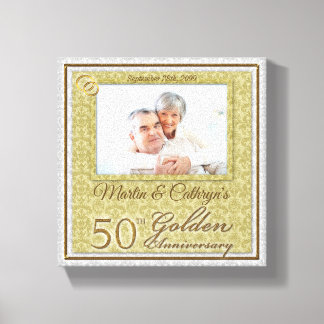Lienzo 50° Aniversario 8x8 Foto personalizada