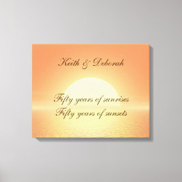 Lienzo 50 Aniversario de Oro del personalizable