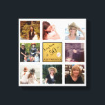 Lienzo 50 y el fabuloso nombre 8 Collage de fotos Keepsak<br><div class="desc">De Charm Design Studio: 50 y Fabulous Name y 8 Collage de fotos Canvas Print — AS A KEEPSAKE — qué maravilloso recuerdo de este día especial. Esto envía un mensaje tan feliz por su cumpleaños número 50 — fácilmente personalizado con fotos favoritas y disfrutado para siempre</div>