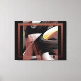 Lienzo 50x38" Trend Abstract Art Black White Powdery