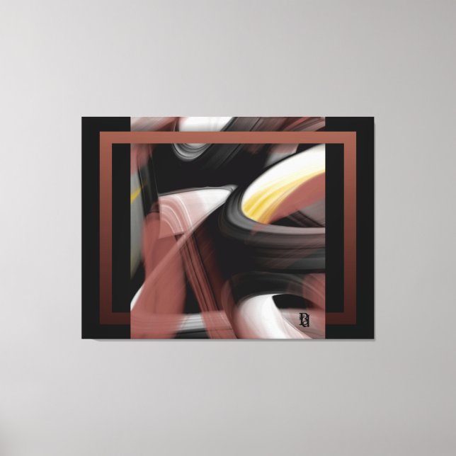 Lienzo 50x38" Trend Abstract Art Black White Powdery (Anverso)