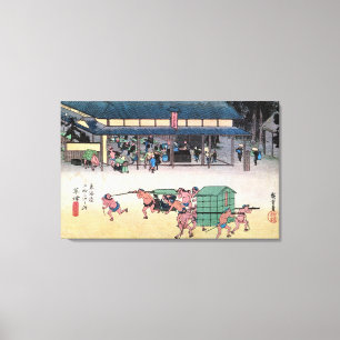 Lienzo 53. 草 津 宿, 広 Kusatsu-juku, Hiroshige, Ukiyo-e