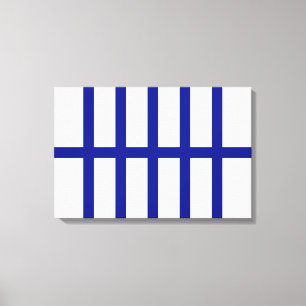 Lienzo 5 bisecó líneas azules
