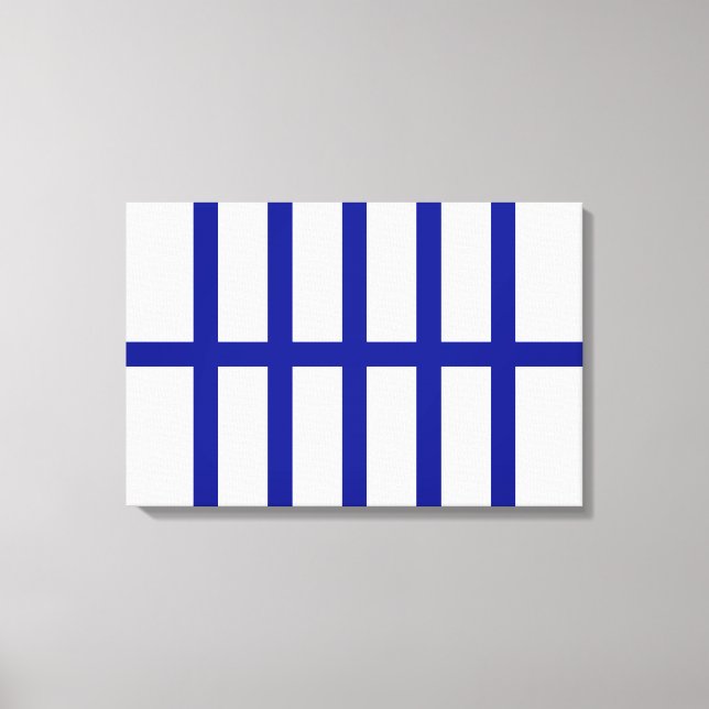 Lienzo 5 Líneas azules escogidas (Anverso)