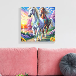 Lienzo 5D Kit de pintura de diamantes para caballos Diseñ