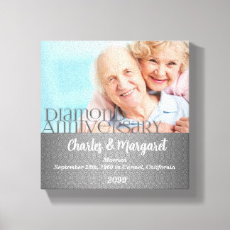 Lienzo 60° Aniversario 8x8 Foto personalizada