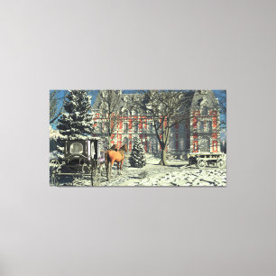 Lienzo 60"x40" Imagen de "Reunión de Navidades"