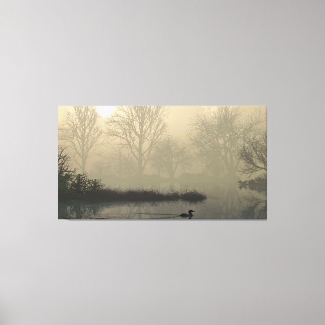 Lienzo 60" x 40" Canvas Art with "Foggy Dawn" image (Anverso)