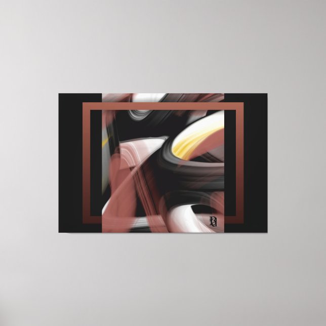 Lienzo 60x40" Trend Abstract Art Black White Powdery (Anverso)