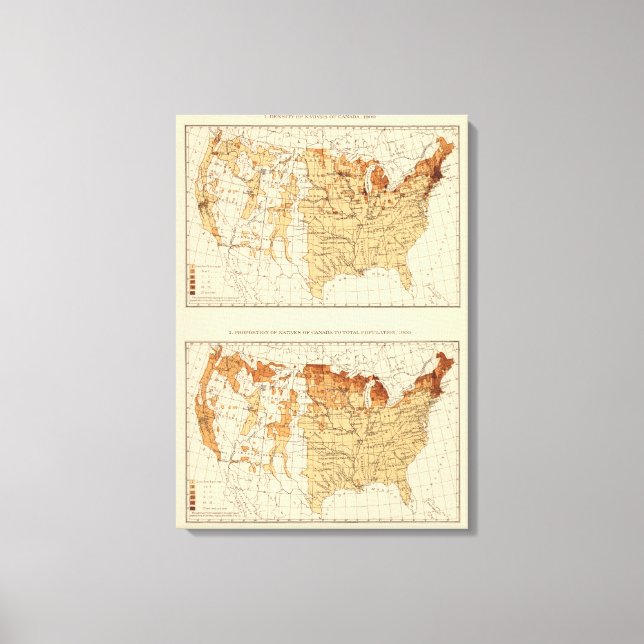 Lienzo 68 Nativos del Canadá 1900 (Anverso)