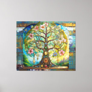 Lienzo 7 Chakra Blossoming Tree Of Life
