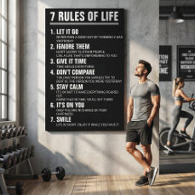 7 Reglas de la Vida Frase Motivacional Escritura M