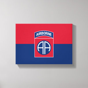 Lienzo 82ª División Aérea Bandera Veterano Militar