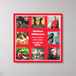 Lienzo 8 Clase De Nombre De Graduación De Collage de foto