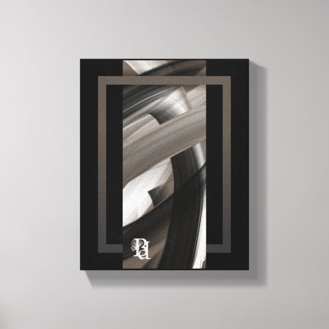 Lienzo 8x10" Terra’s Tender Whisper Abstract Brown Flower (Anverso)