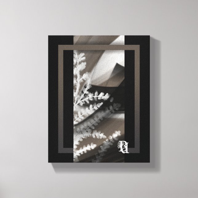 Lienzo 8x10" Terra’s Tender Whisper Abstract Brown Flower (Anverso)