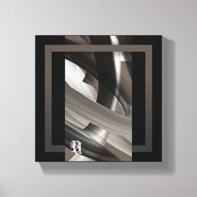 Lienzo 8x8" Terra’s Tender Whisper Abstract Brown Flowers (Anverso)