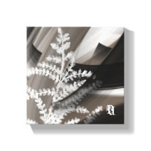 8x8" Terra’s Tender Whisper Abstract Brown Flowers