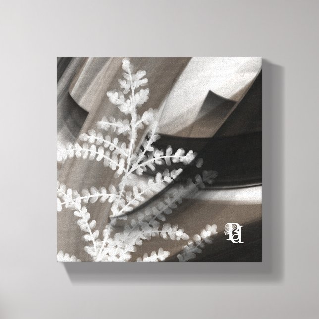 Lienzo 8x8" Terra’s Tender Whisper Abstract Brown Flowers (Anverso)