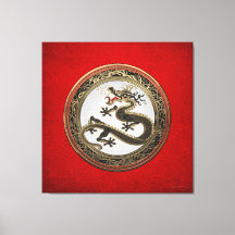 [901] Dragón oriental sagrado de oro y negro