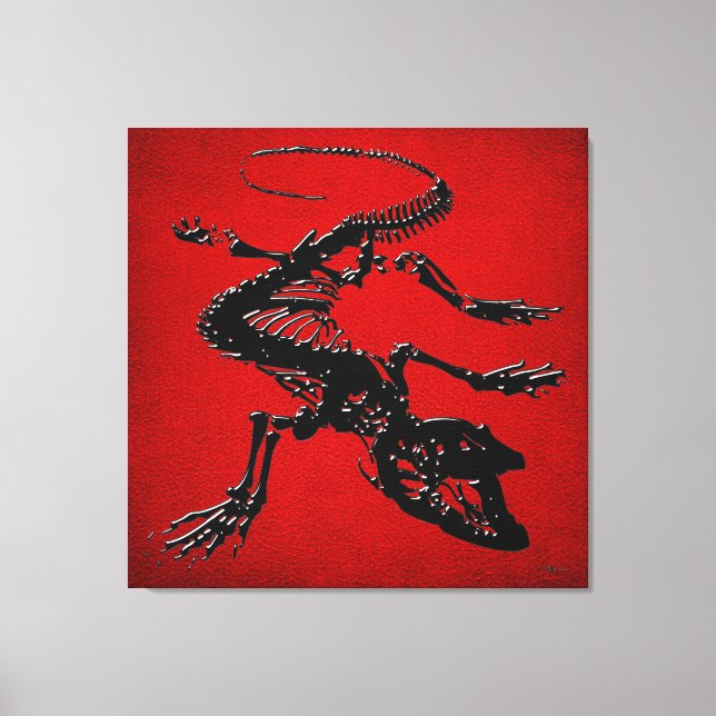 Lienzo 999.9: Esqueleto de Komodo Dragon (Anverso)