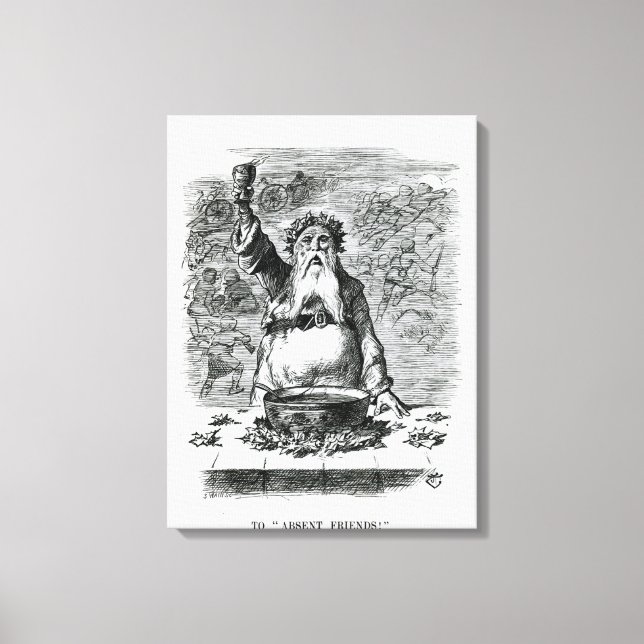 Lienzo ¡A Ausentes Amigos! (Anverso)