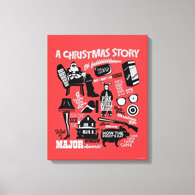 Lienzo A Christmas Story Icons Graphic (Anverso)