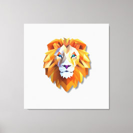 Lienzo A GEOMETRIC LION Faux Canvas Print