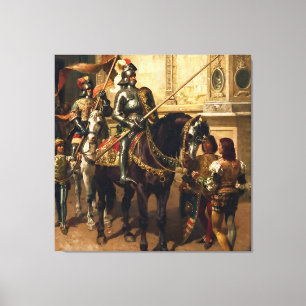 Lienzo A la justa por Cesare Detti