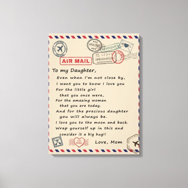 Lienzo A Mi Hija, A Mi Hija Y A Mi Mamá (Anverso)