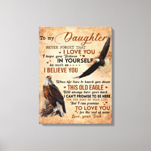 Lienzo A Mi Hija Regalo, Papá Y Hija, Eagle Lover