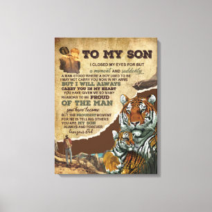 Lienzo A Mi Hijo Regalo, Amantes De Los Tigres, Carta A H