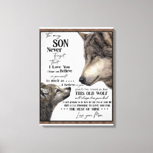 Lienzo A Mi Hijo Regalo, Mamá Y Hijo, Carta De Amor Al H