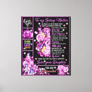 Lienzo A mi madre, regalo de cumpleaños, a mi madre, a mi