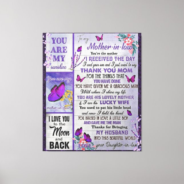 Lienzo A mi madre - Regalo legal, regalo de cumpleaños ma (Anverso)