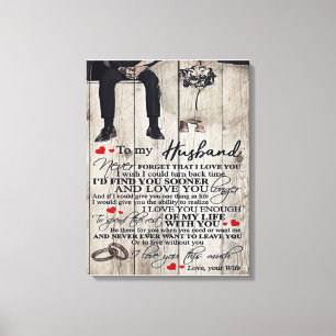 Lienzo A Mi Marido, Cita De Amor Regalo