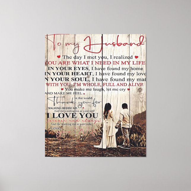 Lienzo A mi marido | Lovely Husband Gift (Anverso)