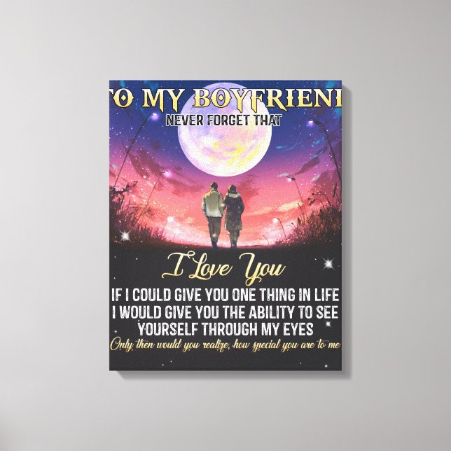 Lienzo A Mi Novio Te Amo (Anverso)