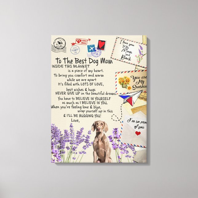 Lienzo A Mi Perro Mamá Regalo, Mamá Idea De Regalo De Cum (Anverso)