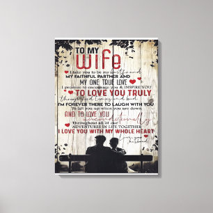 Lienzo A mi regalo de esposa   Bonita Carta A La Novia  