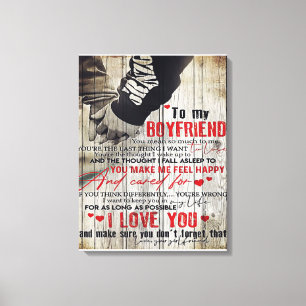 Lienzo A mi regalo de marido   Carta de marido encantador