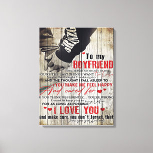 Lienzo A mi regalo de marido   Carta de marido encantador